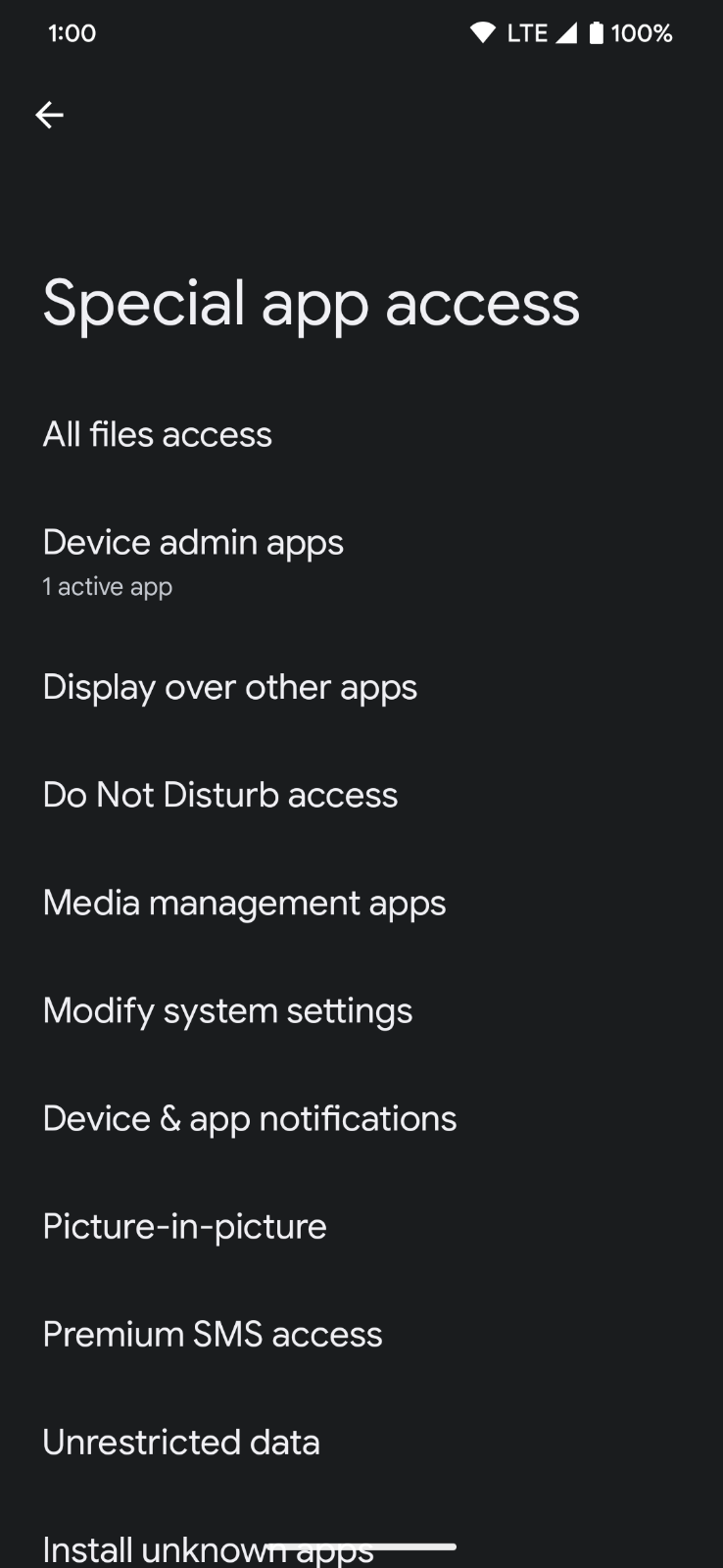 Special permissions